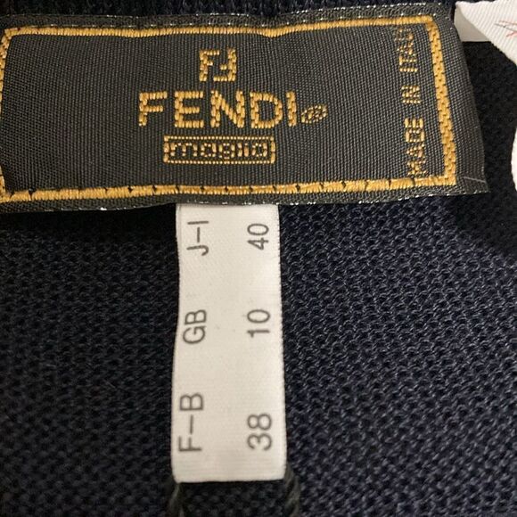 NWT Fendi Maglia Midnight Navy A Line Skirt. Made in Italy. Size 40 (6). - Picture 5 of 7